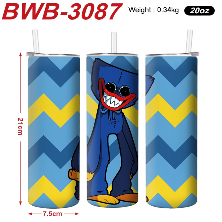 Poppy Playtime Anime printing insulation cup straw cup 21X7.5CM BWB-3087A