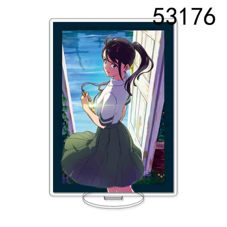 Tour of Bell and Bud  Anime characters acrylic Standing Plates Keychain 15CM 53176