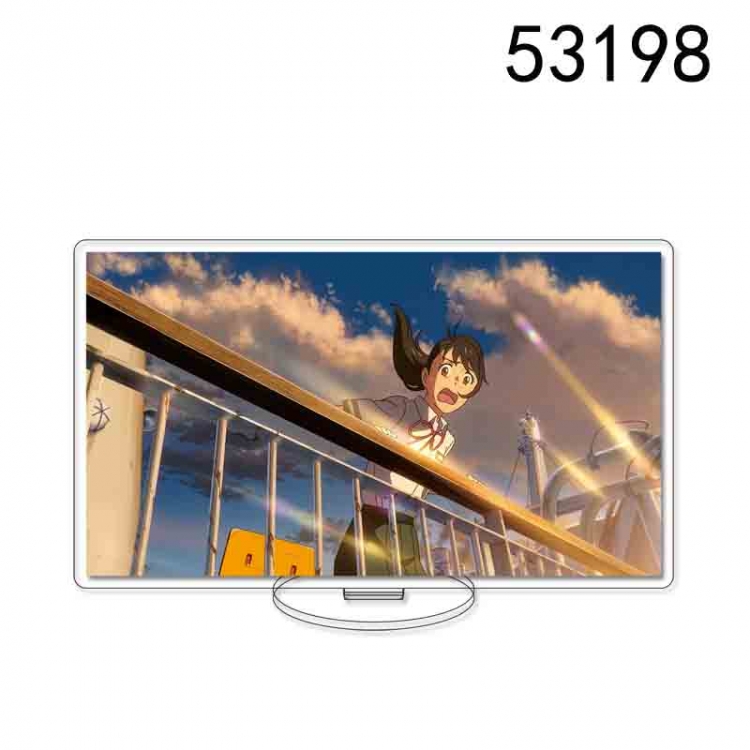 Tour of Bell and Bud  Anime characters acrylic Standing Plates Keychain 15CM 53198