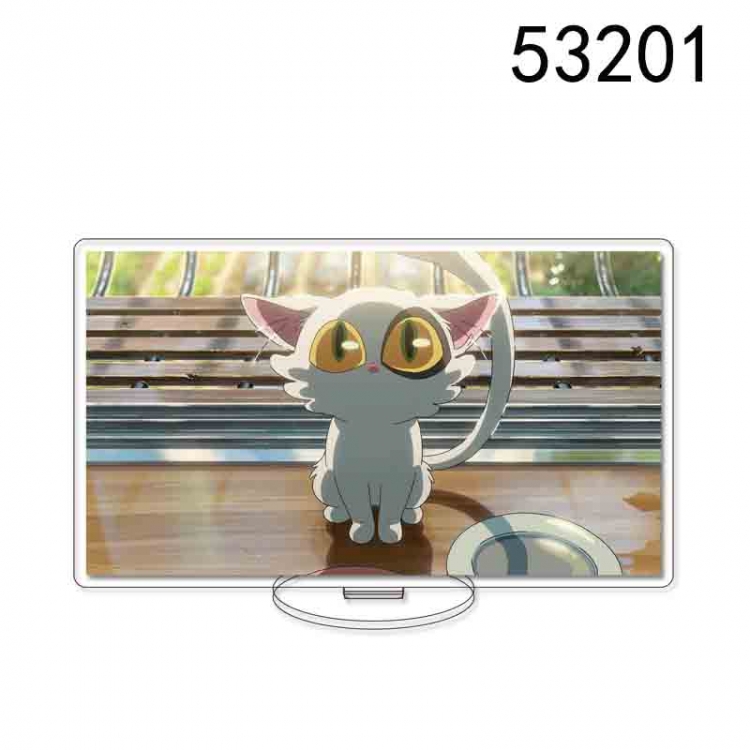 Tour of Bell and Bud  Anime characters acrylic Standing Plates Keychain 15CM 53201