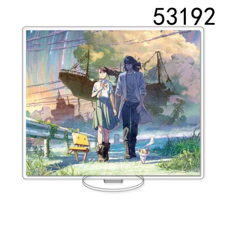 Tour of Bell and Bud  Anime characters acrylic Standing Plates Keychain 15CM 53192