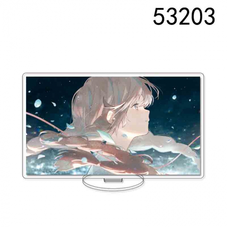 Tour of Bell and Bud  Anime characters acrylic Standing Plates Keychain 15CM 53203