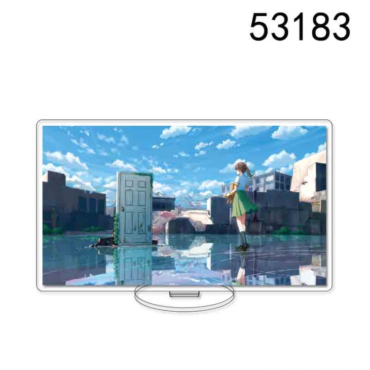 Tour of Bell and Bud  Anime characters acrylic Standing Plates Keychain 15CM 53183