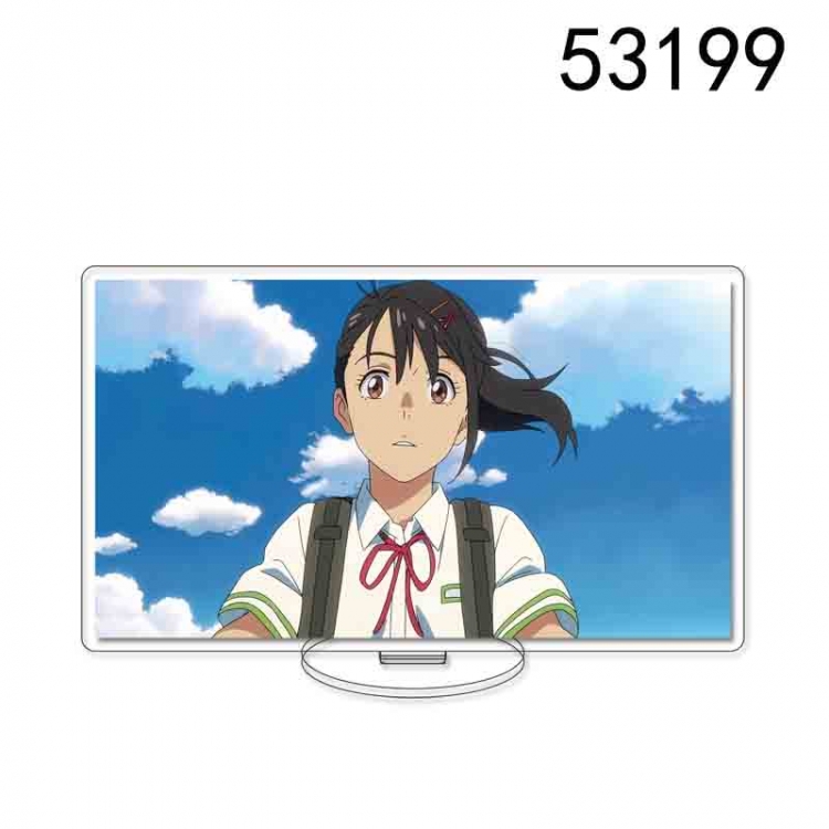 Tour of Bell and Bud  Anime characters acrylic Standing Plates Keychain 15CM 53199