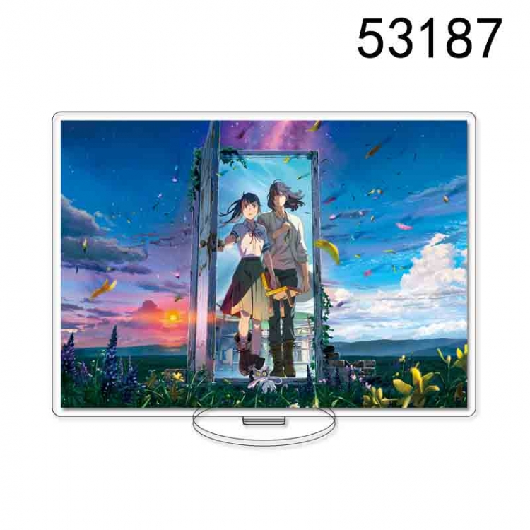 Tour of Bell and Bud  Anime characters acrylic Standing Plates Keychain 15CM 53187