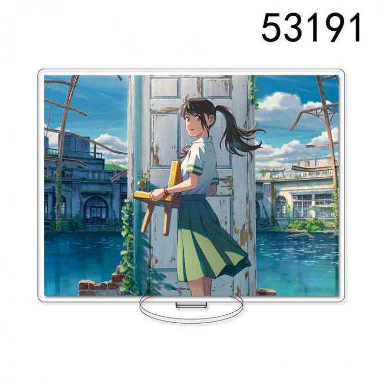 Tour of Bell and Bud  Anime characters acrylic Standing Plates Keychain 15CM 53191