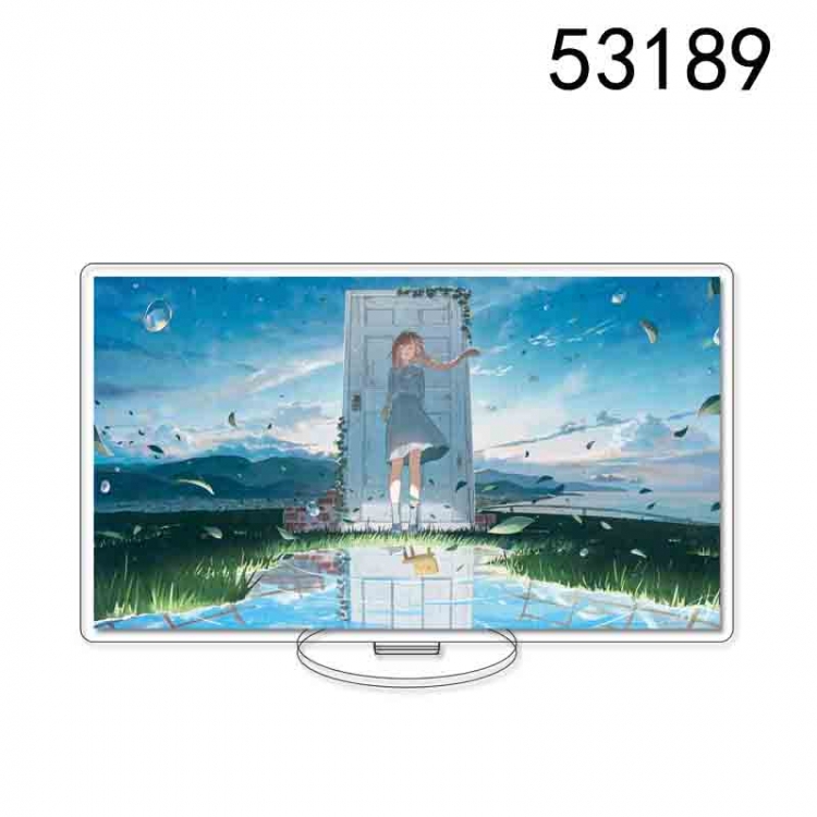 Tour of Bell and Bud  Anime characters acrylic Standing Plates Keychain 15CM 53189