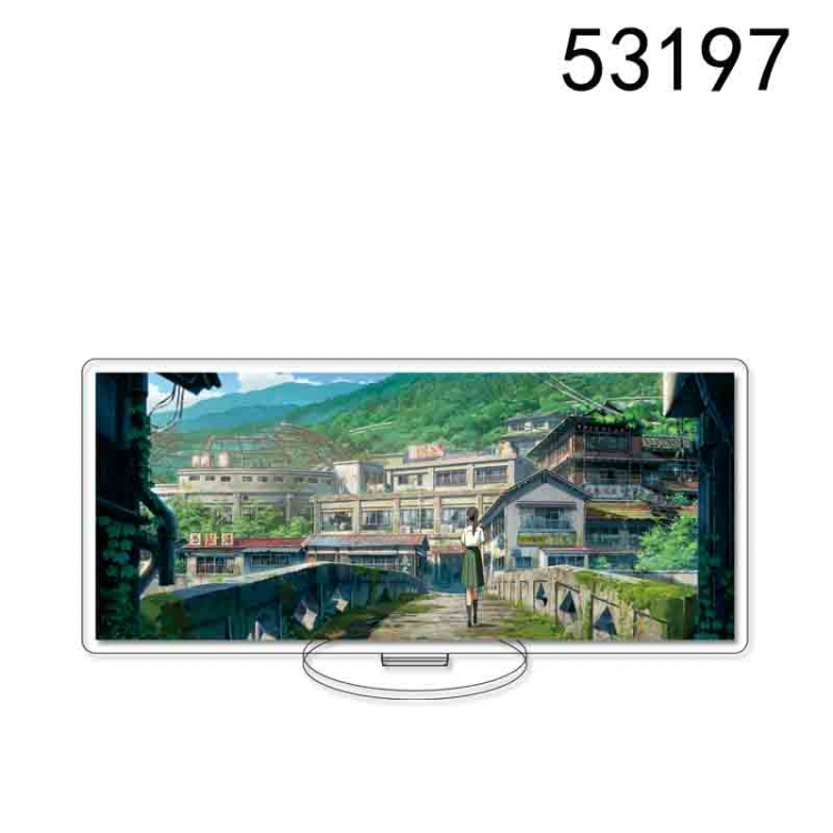 Tour of Bell and Bud  Anime characters acrylic Standing Plates Keychain 15CM 53197