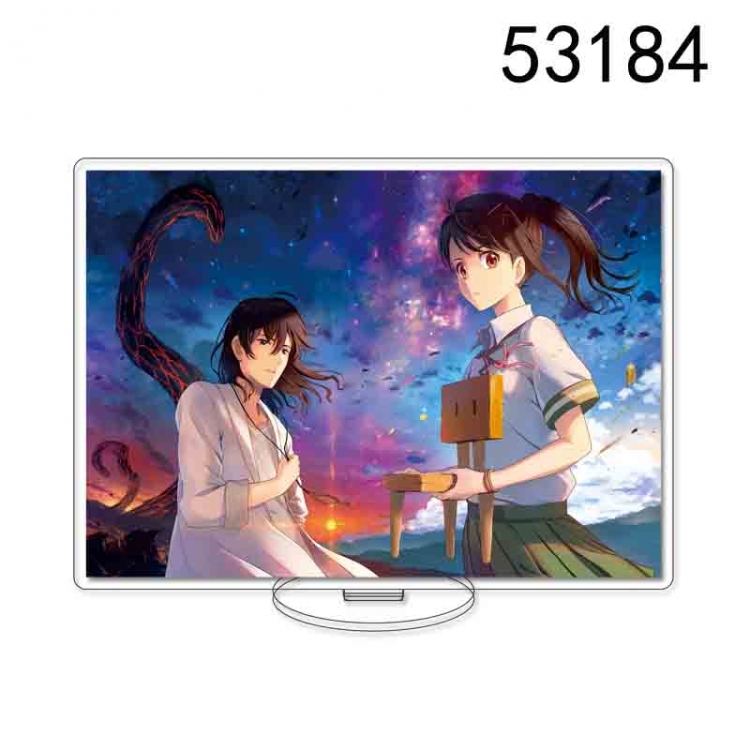 Tour of Bell and Bud  Anime characters acrylic Standing Plates Keychain 15CM 53184