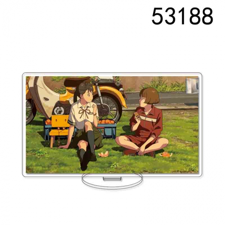 Tour of Bell and Bud  Anime characters acrylic Standing Plates Keychain 15CM 53188