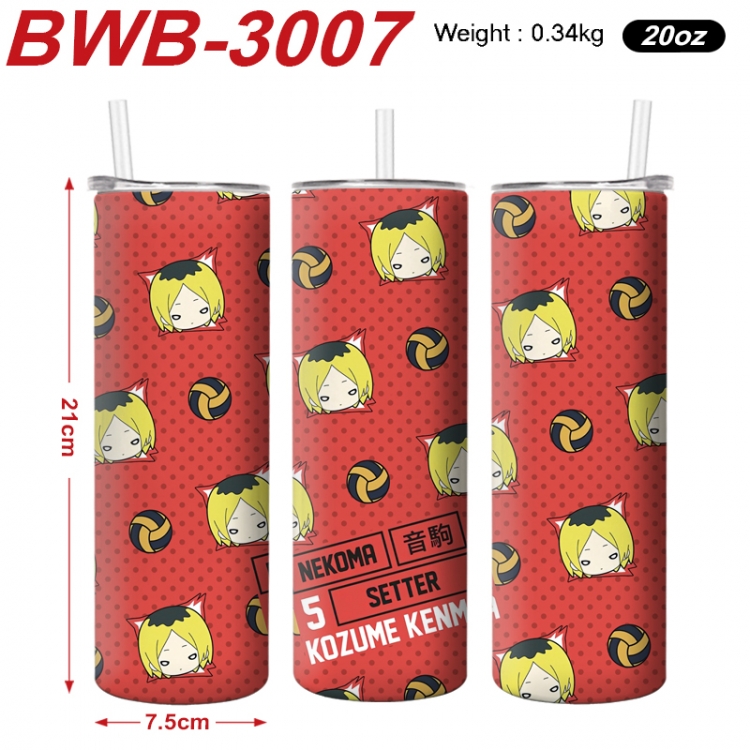 Haikyuu!! Anime printing insulation cup straw cup 21X7.5CM BWB-3007A