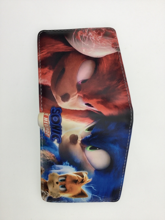 Sonic The Hedgehog  Anime two fold  Short wallet 11X9.5CM B1476
