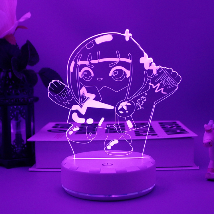 Egg Party 3D night light USB touch switch colorful acrylic table lamp BLACK BASE