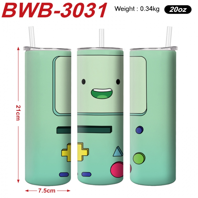 Adventure Time with Anime printing insulation cup straw cup 21X7.5CM BWB-3031A