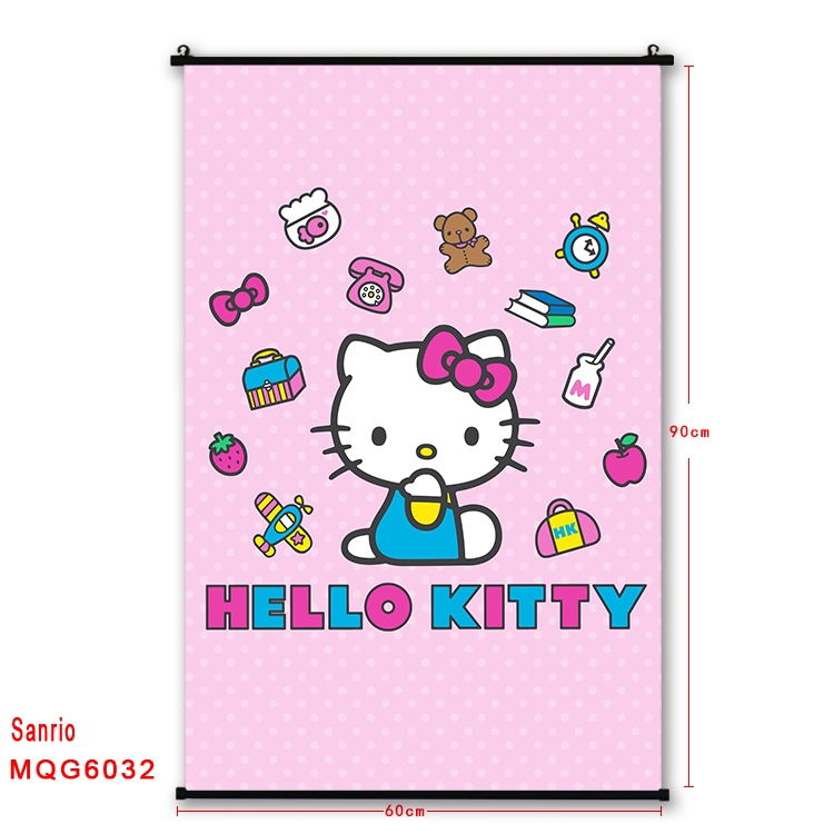 sanrio Anime black Plastic rod Cloth painting Wall Scroll 60X90CM MQG-6032