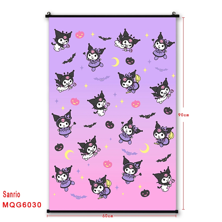 sanrio Anime black Plastic rod Cloth painting Wall Scroll 60X90CM MQG-6030