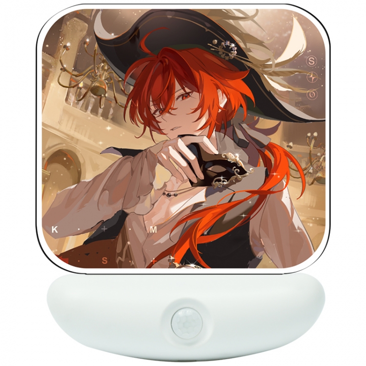 Genshin Impact Cartoon charging induction night light box package 12X8cm