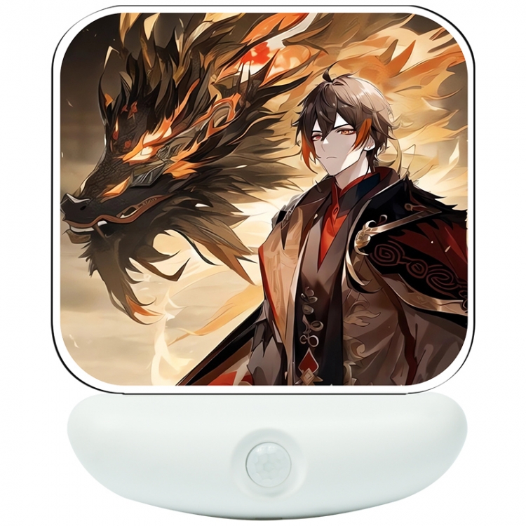 Genshin Impact Cartoon charging induction night light box package 12X8cm