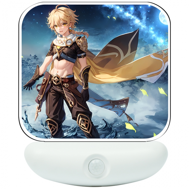 Genshin Impact Cartoon charging induction night light box package 12X8cm