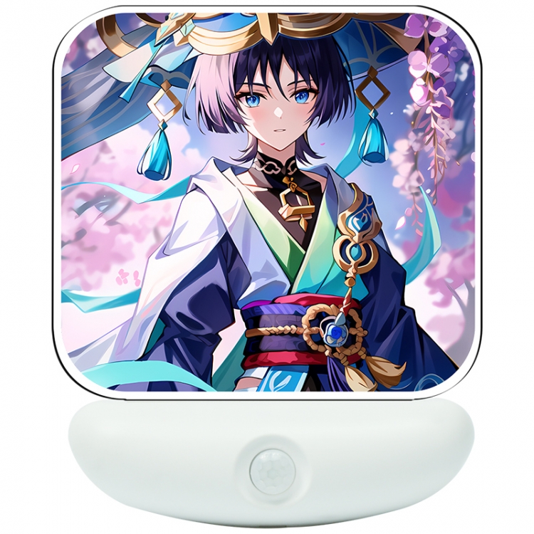 Genshin Impact Cartoon charging induction night light box package 12X8cm