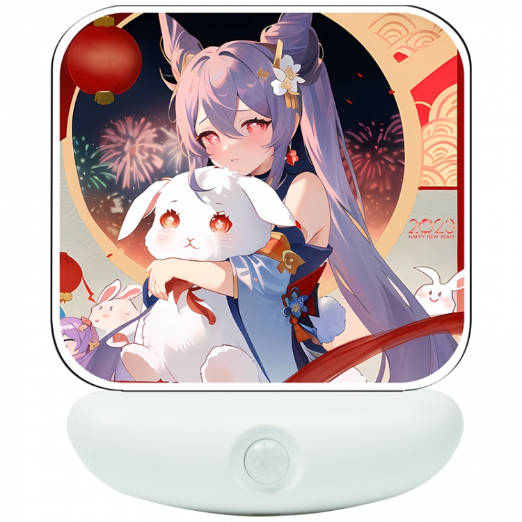 Genshin Impact Cartoon charging induction night light box package 12X8cm