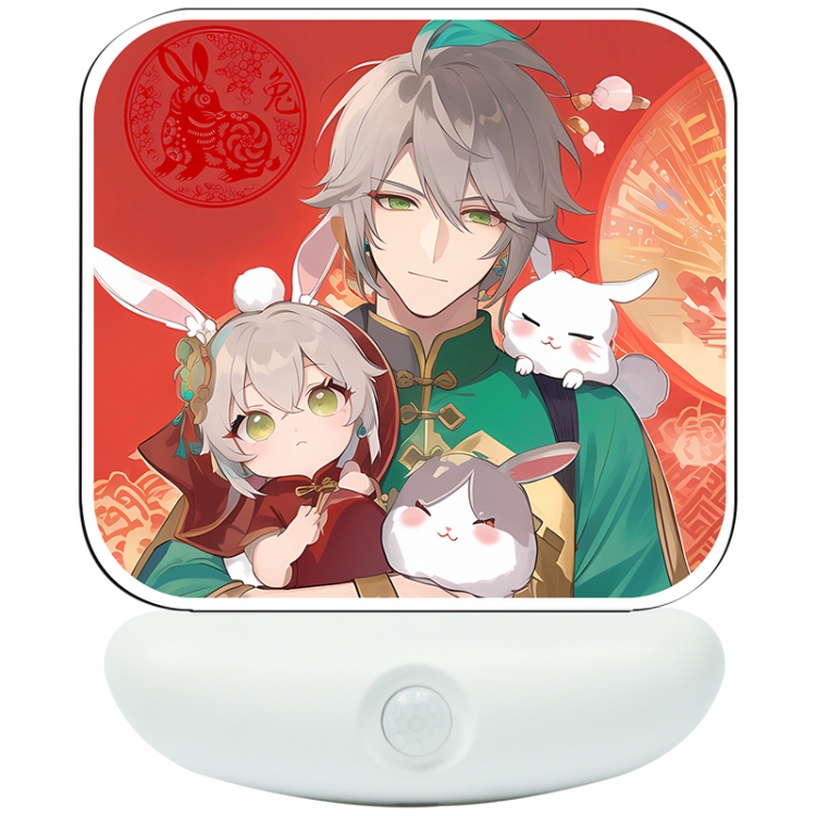 Genshin Impact Cartoon charging induction night light box package 12X8cm