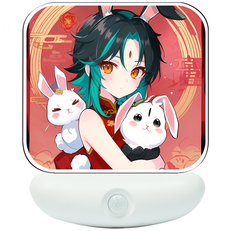 Genshin Impact Cartoon charging induction night light box package 12X8cm