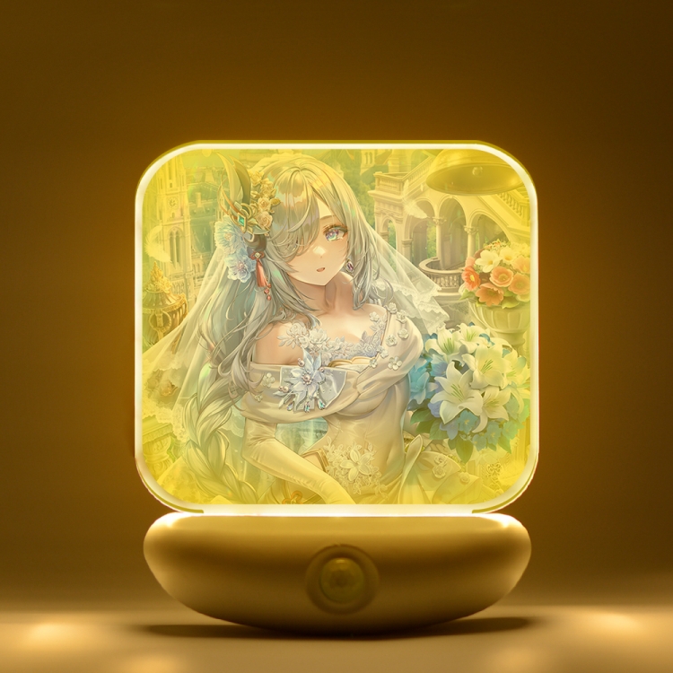 Genshin Impact Cartoon charging induction night light box package 12X8cm