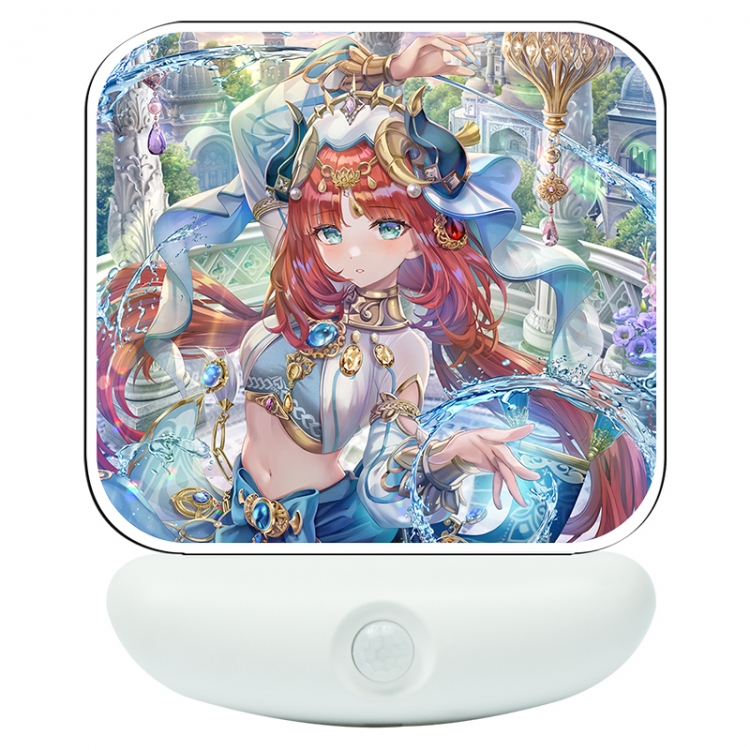 Genshin Impact Cartoon charging induction night light box package 12X8cm