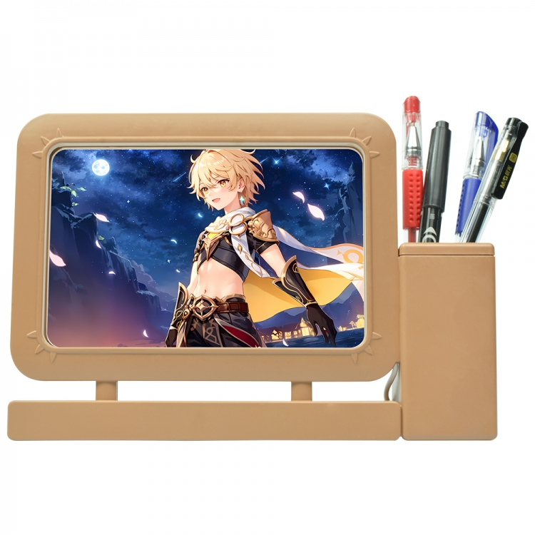 Genshin Impact Aether  Anime Acrylic Penholder Night Lamp 3mm Film
