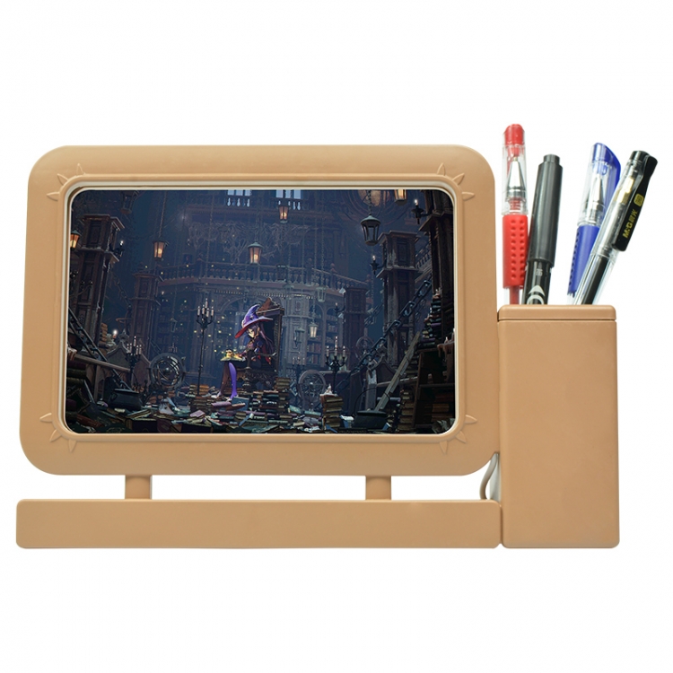 Genshin Impact Mona Anime Acrylic Penholder Night Lamp 3mm Film