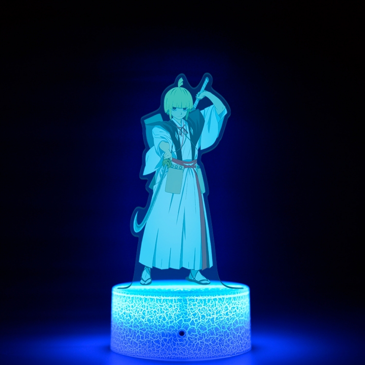 jigokuraku Acrylic Night Light 16 Color-changing USB Interface Box Set 19X7X4CM white base