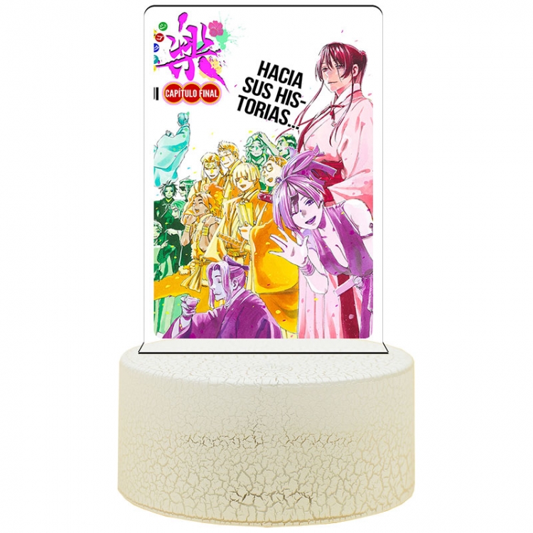 jigokuraku  Acrylic night light 16 kinds of color changing USB interface box 14X7X4CM white base