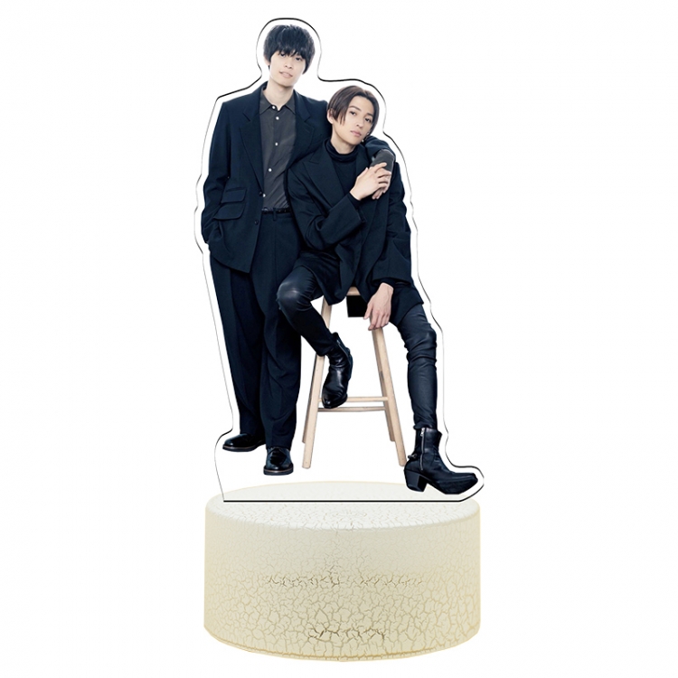 My Beautiful Man Acrylic Night Light 16 Color-changing USB Interface Box Set 19X7X4CM white base