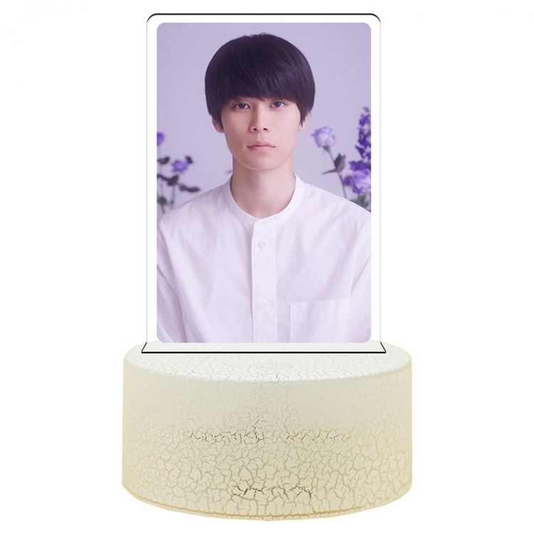 My-Beautiful-Man Acrylic night light 16 kinds of color changing USB interface box 14X7X4CM white base