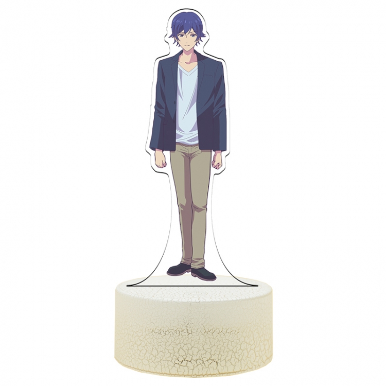 Megami no Café Terrace Acrylic Night Light 16 Color-changing USB Interface Box Set 19X7X4CM white base