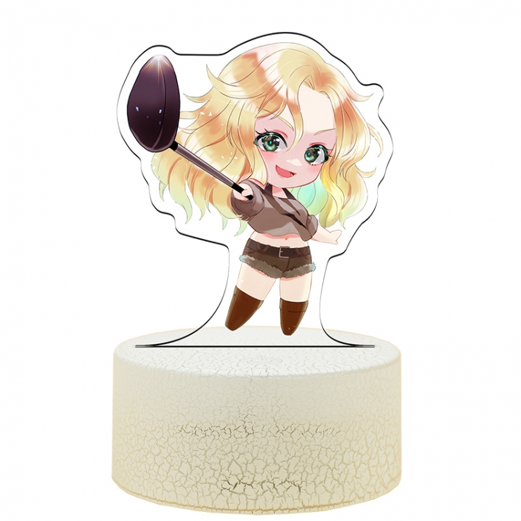 Birdie.Wing q-version Acrylic night light 16 kinds of color changing USB interface box 14X7X4CM white base