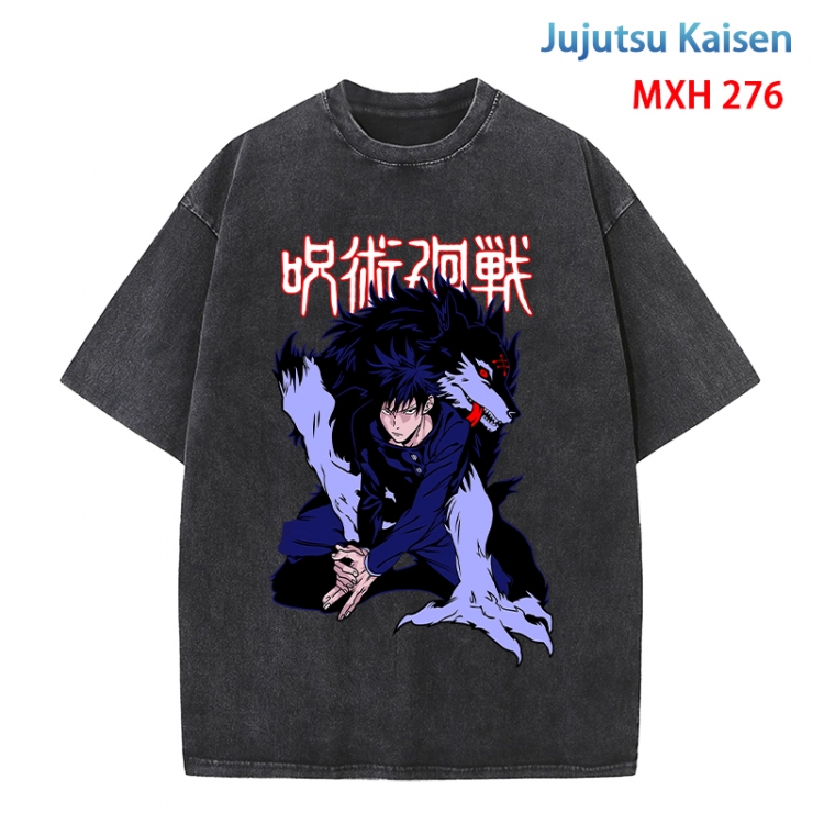 Jujutsu Kaisen Anime peripheral pure cotton washed and worn T-shirt from S to 4XL MXH 276
