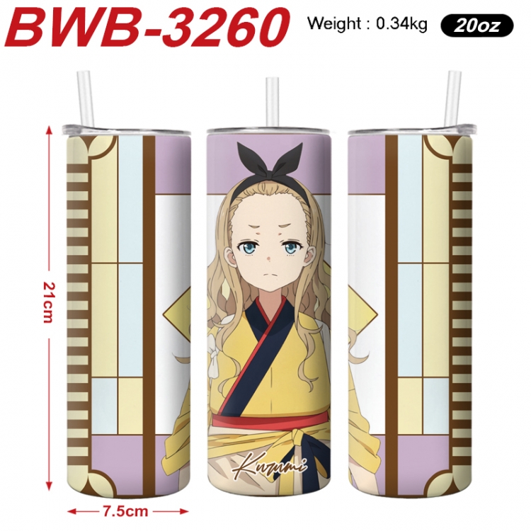 Lycoris Recoil  Anime printing insulation cup straw cup 21X7.5CM BWB-3260A