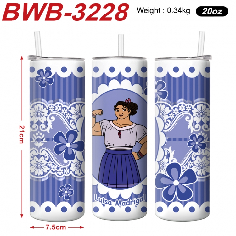 full house of magic Anime printing insulation cup straw cup 21X7.5CM BWB-3228A