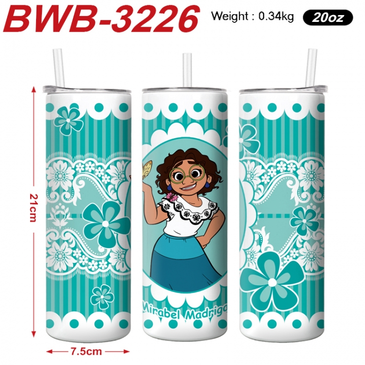 full house of magic Anime printing insulation cup straw cup 21X7.5CM BWB-3226A