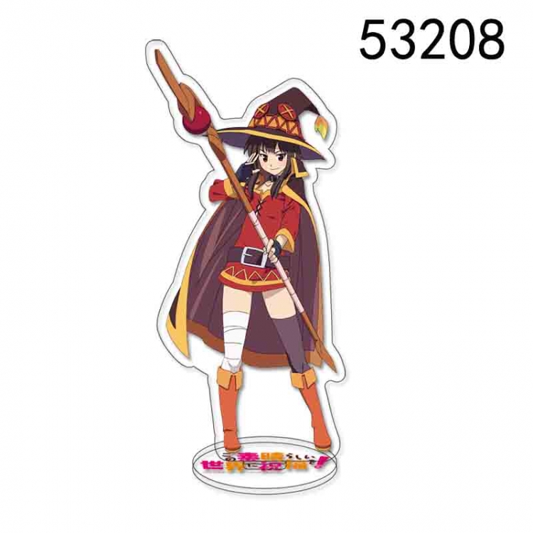 Blessings for a better world  Anime characters acrylic Standing Plates Keychain 15CM 53208