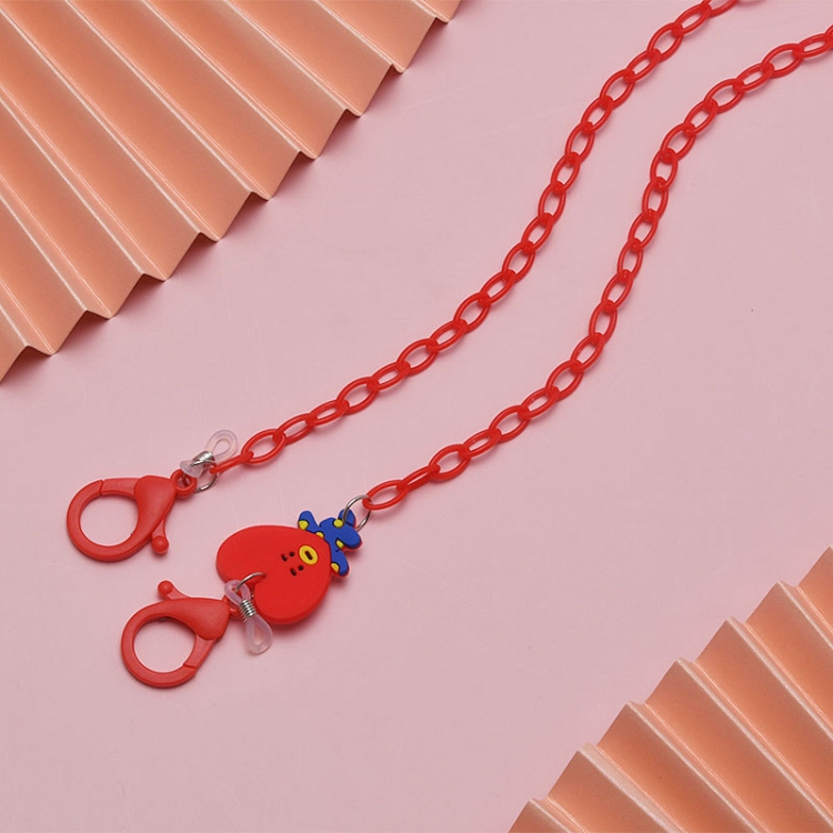 BTS BT21 PVC colored eyewear chain with anti loss and anti slip neck mask rope chain 58cm price for 10 pcs