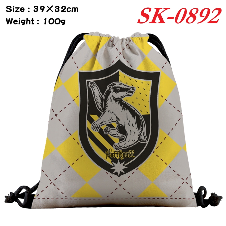 Harry Potter cartoon Waterproof Nylon Full Color Drawstring Pocket 39x32cm SK-0892