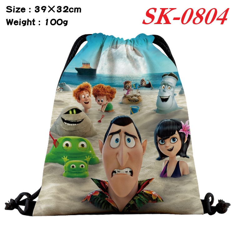 hotel Transylvania cartoon Waterproof Nylon Full Color Drawstring Pocket 39x32cm  SK-0804