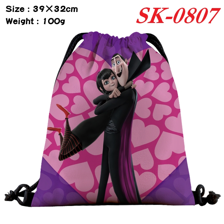 hotel Transylvania cartoon Waterproof Nylon Full Color Drawstring Pocket 39x32cm SK-0807