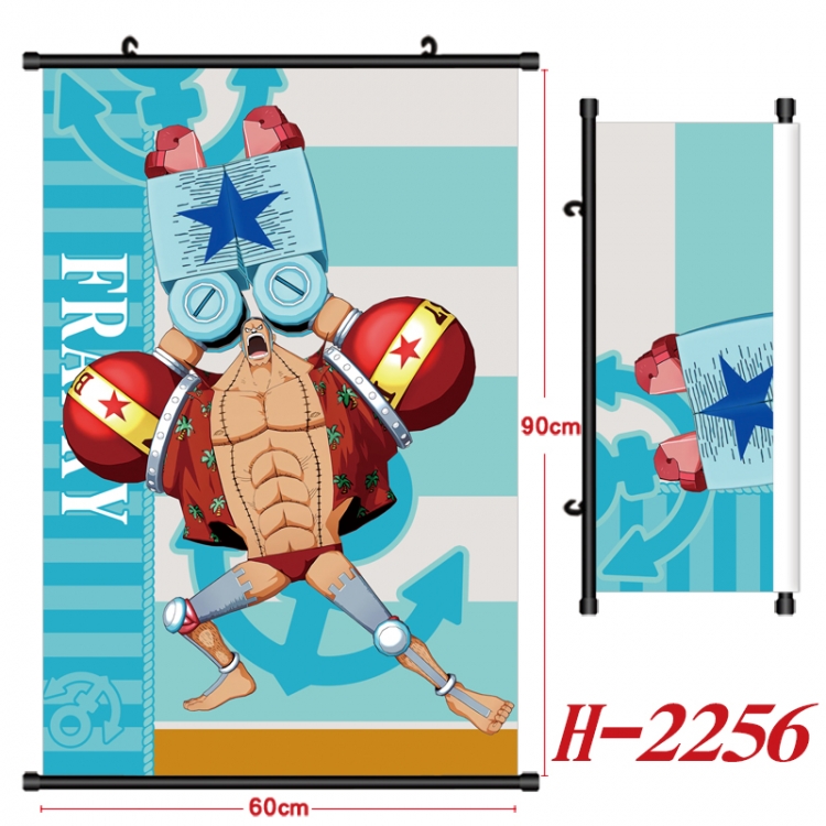 One Piece Anime Black Plastic Rod Canvas Painting Wall Scroll 60X90CM H-2256A