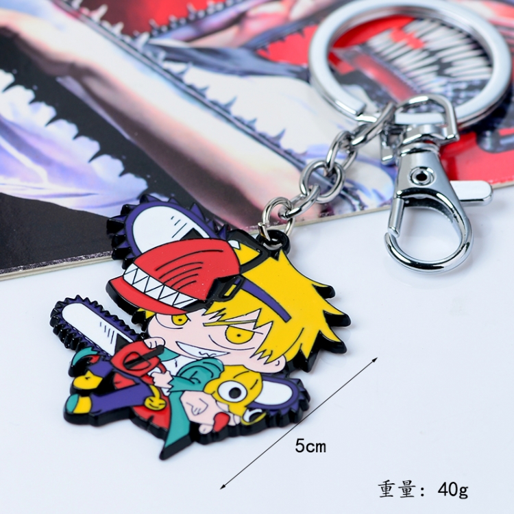 Chainsaw man Animation peripheral metal keychain pendant price for 5 pcs