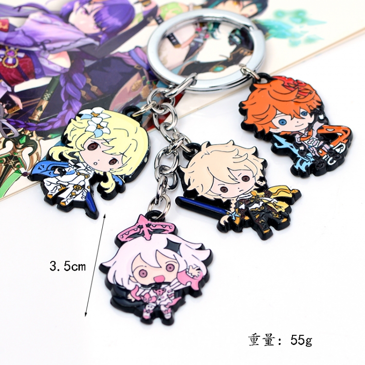 Genshin Impact Anime cartoon series burning keychain backpack pendant