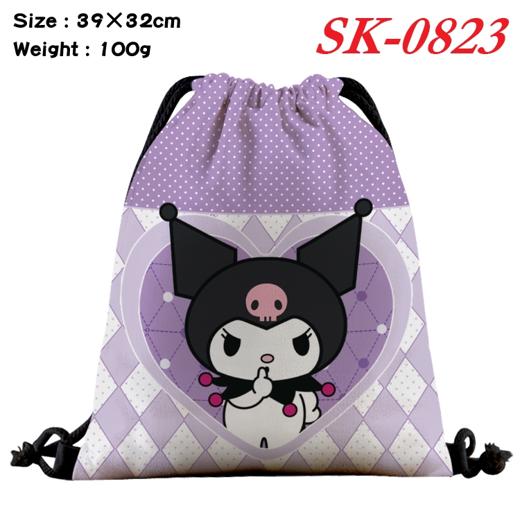sanrio cartoon Waterproof Nylon Full Color Drawstring Pocket 39x32cm SK-0823
